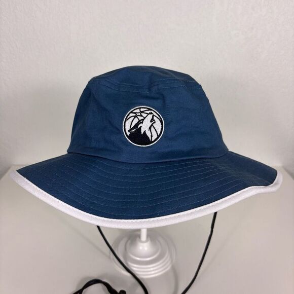 Minnesota Timberwolves Basketball Blue Bucket Hat with String Under Chin One Siz - Picture 2 of 8